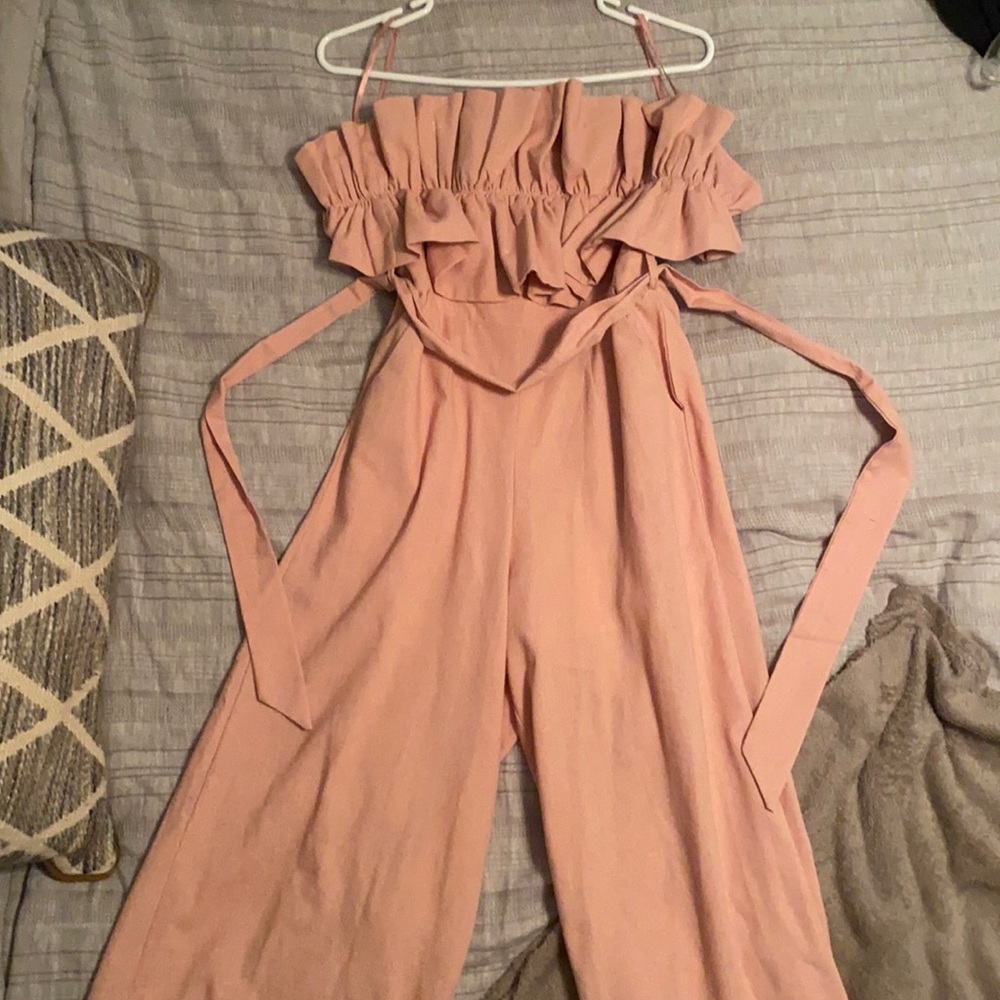 Ruffled top jumpsuit